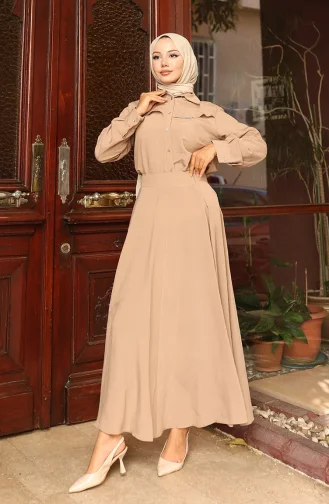 Ensemble Deux Pièces Chemise Et Jupe 11310-06 Vison 11310-06