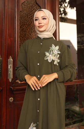Aerobin Kumaş Tunik Pantolon İkili Takım 2102-06 Haki