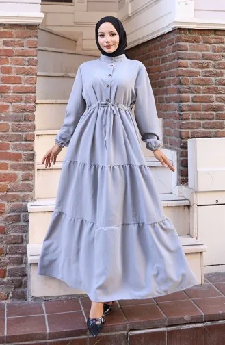 Robe Nouée à La Taille 2101-04 Gris 2101-04
