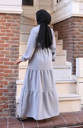 Robe Nouée à La Taille 2101-04 Gris 2101-04