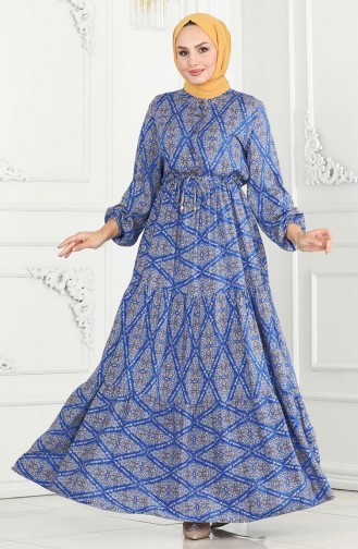 فستان أزرق 7109-01
