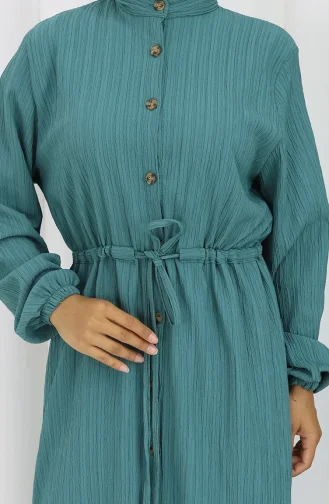 Ensemble Deux Pièces Tunique Et Pantalon Boutonnés 2100-02 Vert 2100-02