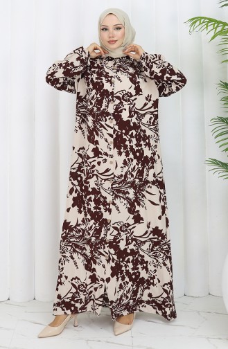 Brown Hijab Dress 0120-01