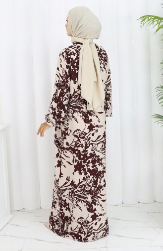 Brown Hijab Dress 0120-01