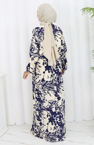 Navy Blue Hijab Dress 0120-03