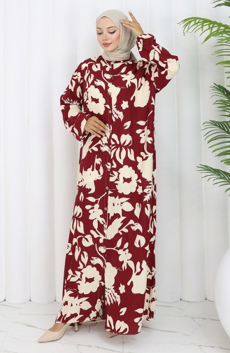 Robe Hijab Bordeaux 0121-01