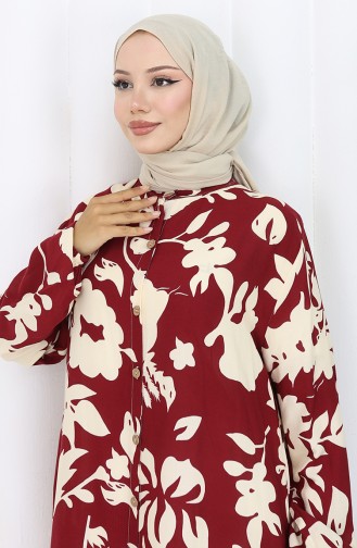 Robe Hijab Bordeaux 0121-01