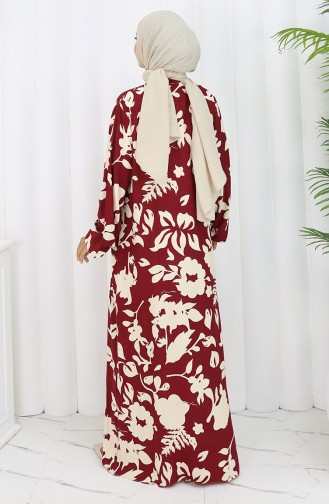 Robe Hijab Bordeaux 0121-01