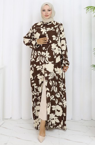 Brown Hijab Dress 0121-03