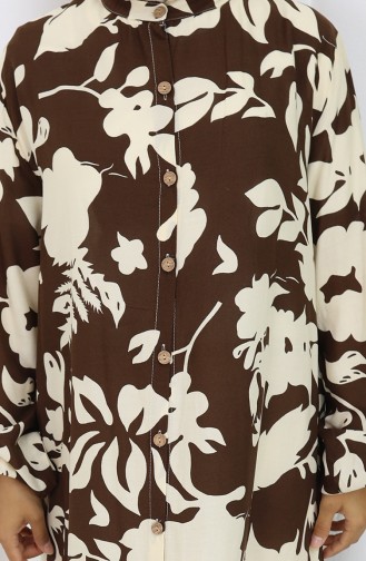 Brown Hijab Dress 0121-03