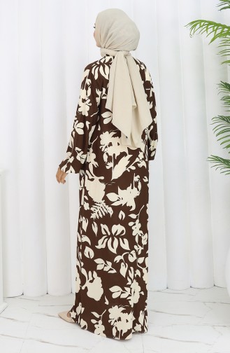 Brown Hijab Dress 0121-03