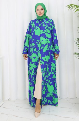 Emerald Green Hijab Dress 0121-04