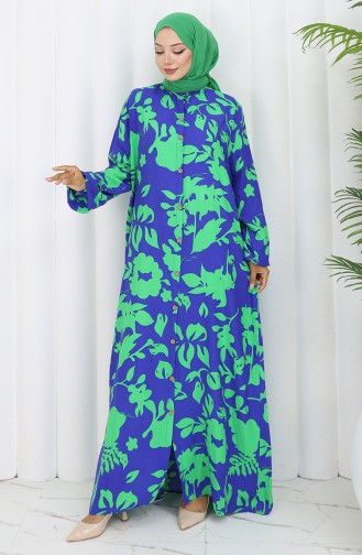 Emerald Green Hijab Dress 0121-04