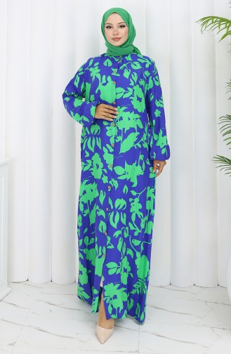 Emerald Green Hijab Dress 0121-04