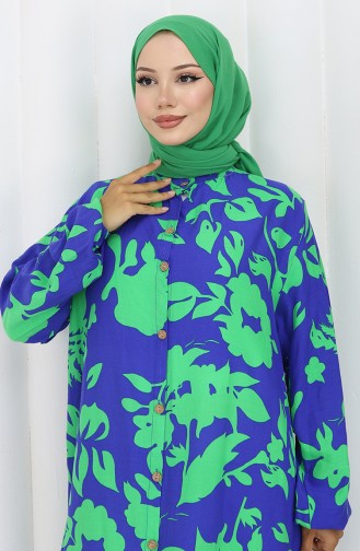 Emerald Green Hijab Dress 0121-04