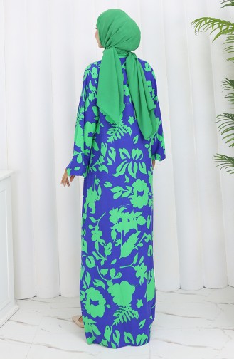 Emerald Green Hijab Dress 0121-04