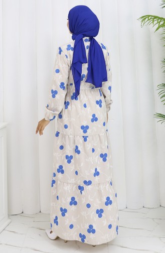 Beige Hijab Kleider 2099-02