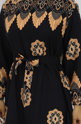 Schwarz Hijab Kleider 2104-01