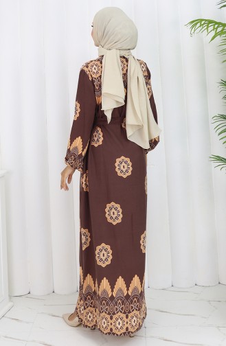 Braun Hijab Kleider 2104-04
