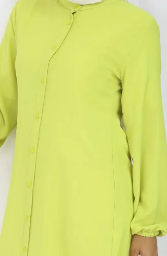 Tunique Boutonnée 3118-02 Vert Jaunâtre 3118-02