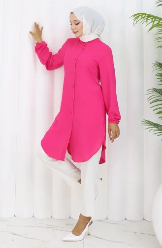 Tunique Boutonnée 3118-03 Fuchsia 3118-03