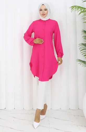 Tunique Boutonnée 3118-03 Fuchsia 3118-03