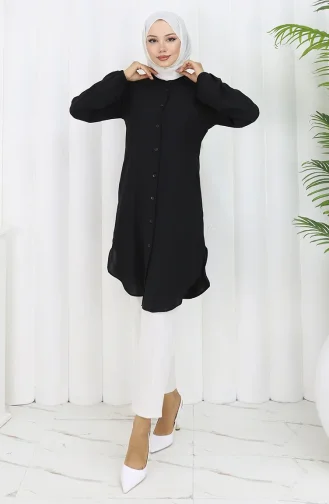 Tunique Boutonnée 3118-04 Noir 3118-04