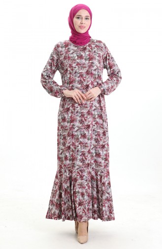 Dusty Rose Hijab Dress 86020C-01