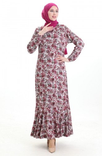 Dusty Rose Hijab Dress 86020C-01