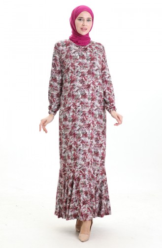 Dusty Rose Hijab Dress 86020C-01