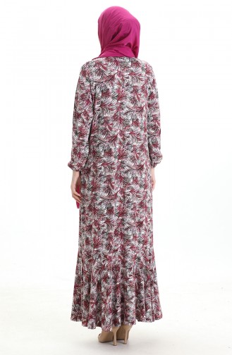Dusty Rose Hijab Dress 86020C-01