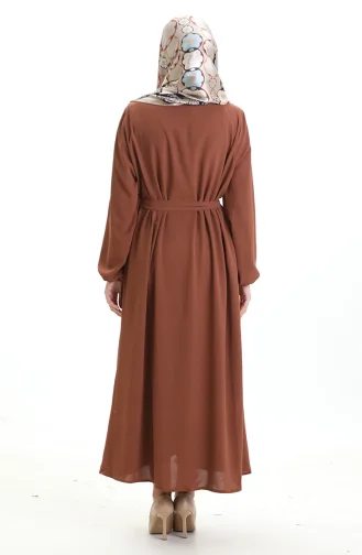 Asil Abaya Suit 0336-07 Brown 0336-07