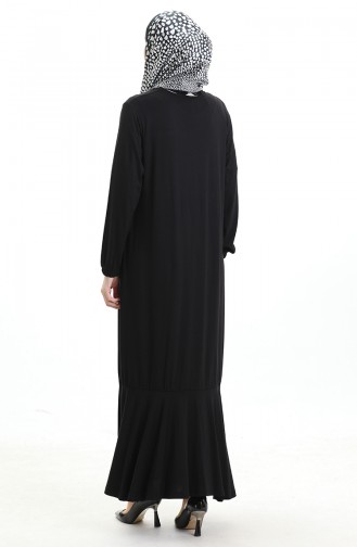Black Hijab Dress 86020A-01