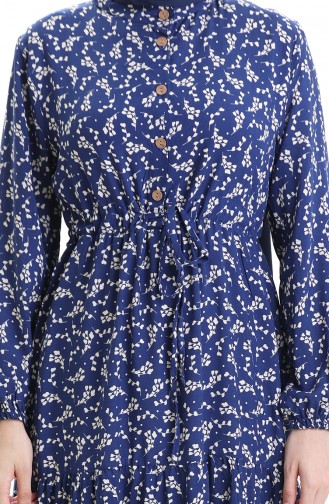 Dark Blue Hijab Dress 0025-06