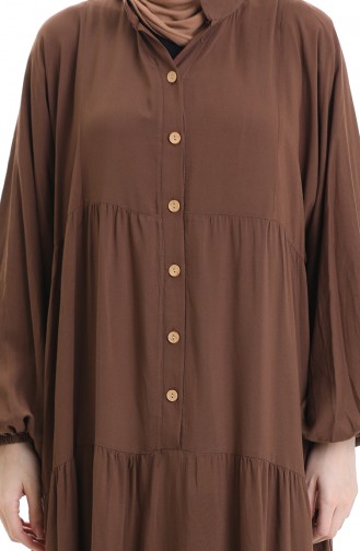 Robe Hijab Couleur Brun 0091-05