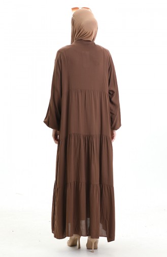Robe Hijab Couleur Brun 0091-05