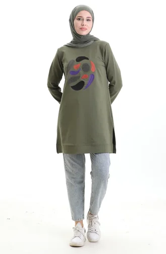 Tunique Arabboy Côtelée Fendue 9117-04 Kaki 9117-04