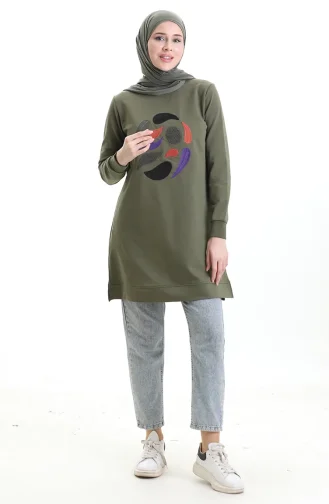 Tunique Arabboy Côtelée Fendue 9117-04 Kaki 9117-04