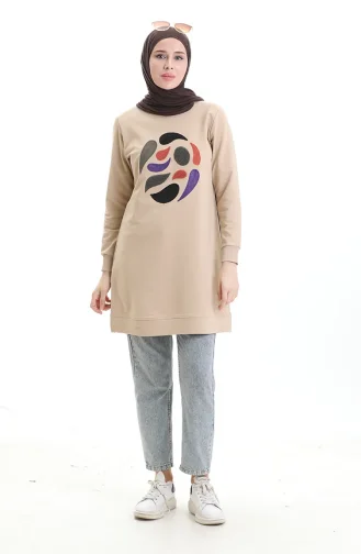 Tunique Arabboy Côtelée Fendue 9117-05 Vison 9117-05