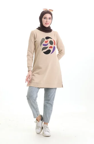 Tunique Arabboy Côtelée Fendue 9117-05 Vison 9117-05