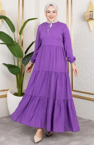 Tassel Detailed Dress 0229-01 Lilac 0229-01