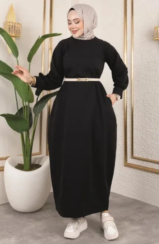 فستان رياضي موديل بالون 0264-05 أسود 0264-05