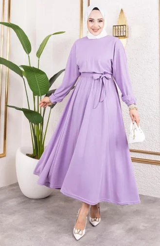 Pleated Waist Dress 2051-01 Lilac 2051-01