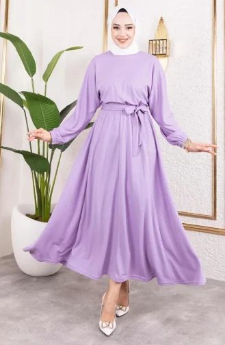 Pleated Waist Dress 2051-01 Lilac 2051-01