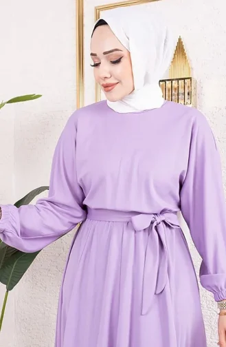 Pleated Waist Dress 2051-01 Lilac 2051-01