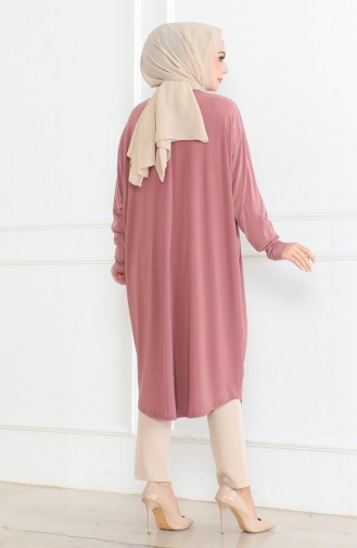 Yarasa Kol Salaş Tunik 2044-02 Gül Kurusu