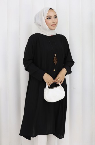 Krep Kumaş Salaş Tunik 1011-01 Siyah