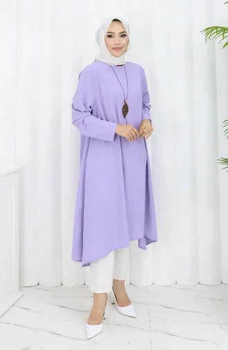Crêpe Stof Casual Tuniek 1011-02 Lila 1011-02