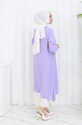 Krep Kumaş Salaş Tunik 1011-02 Lila