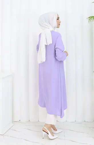 Crêpe Stof Casual Tuniek 1011-02 Lila 1011-02